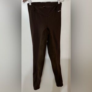 Kerrits Women Ribbed Full Seat Brown Riding Breeches Tights Pants Size Small